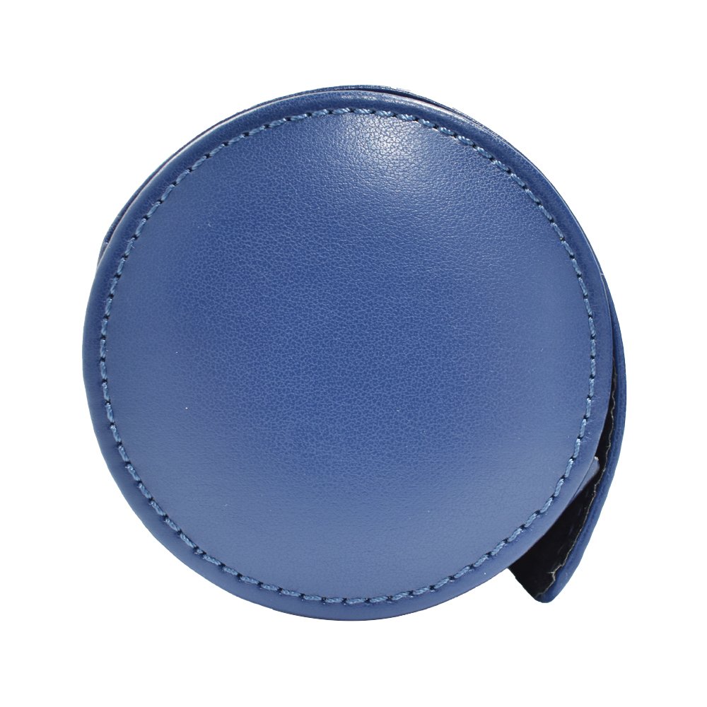 Fashionable Business PU Leder Krawatten Box 12 x 9 x 9 cm Zylinder-Form Krawattenhalter (Blau)