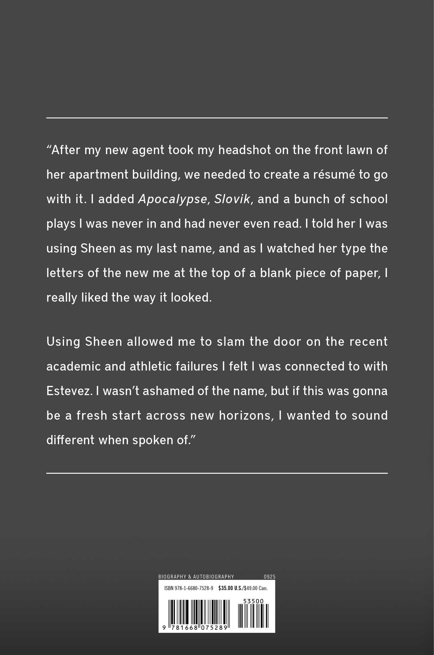 The Book of Sheen: A Memoir