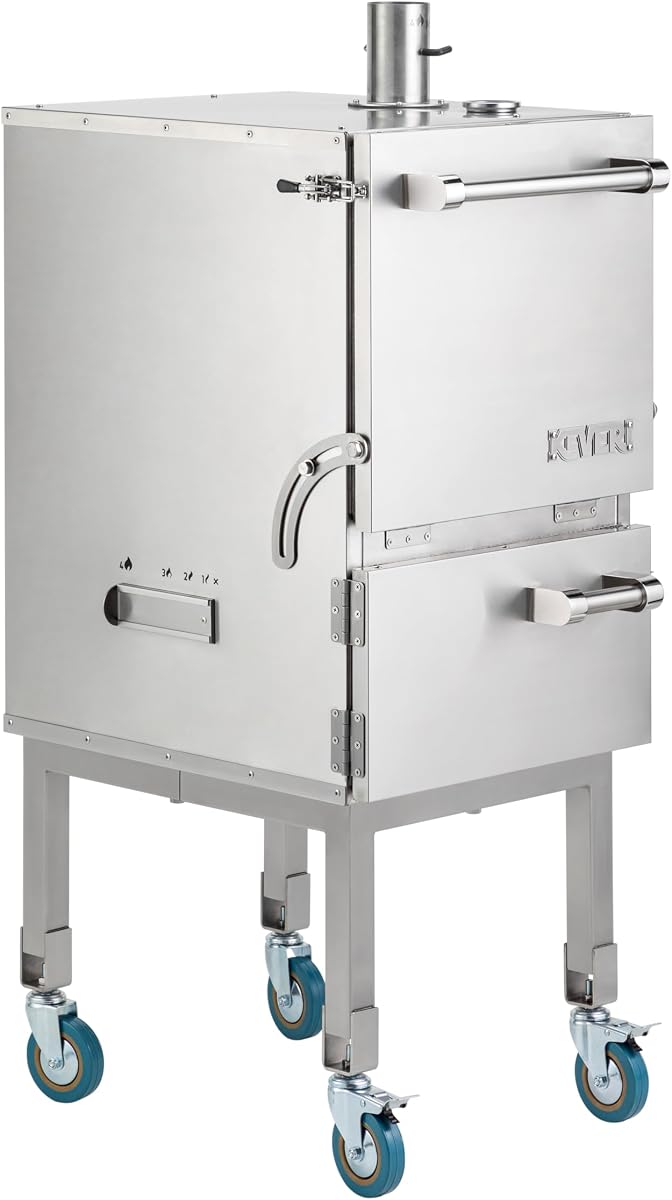 H1 Inox | | Multi-Purpose Stainless Steel Charcoal Oven | Grill, Smoker, Roast, Bake, Pizza Oven