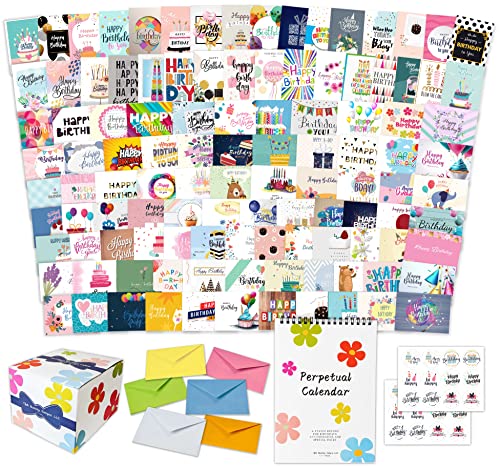 120 Unique Birthday Cards Bulk for Business, Office and Individuals,