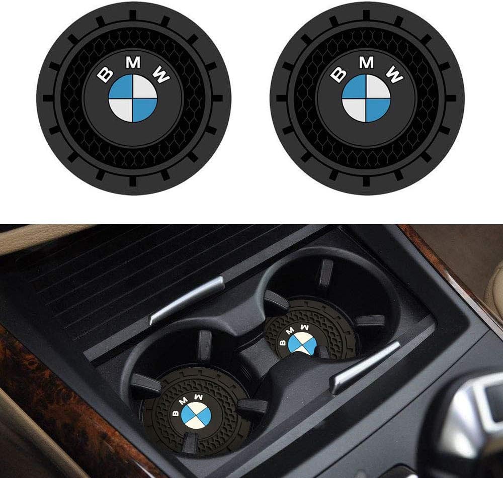 SOONDAR 2Pcs Car Interior Anti Slip Cup Mat for BMW 1 3 5 7 Series F30 F35 320li 316i X1 X3 X4 X5 X6 (2.75")