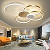 Dimmbare Deckenleuchte LED-Wohnzimmer-Deckenleuchte mit Fernbedienung Deckenleuchte Kreativer Kreis Design Metall-Deckenleuchte Schlafzimmer Küche Esszimmer Büro-Deckenleuchte [Energieklasse A]