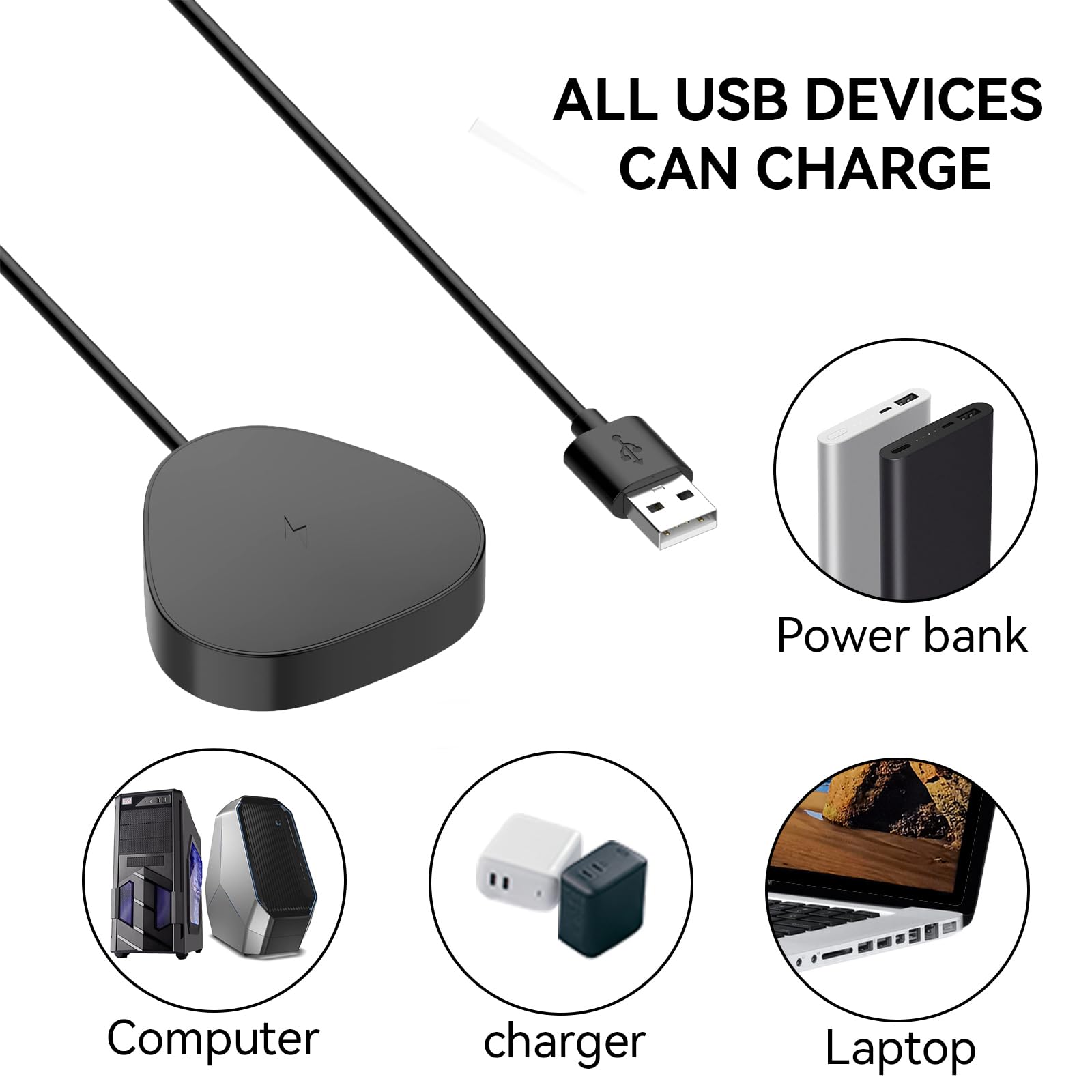 Compatible with Sonos Roam/Sonos Roam SL Charger Charging Dock, Charging Cradle Dock Base for Sonos Roam Bluetooth Speaker (Black)