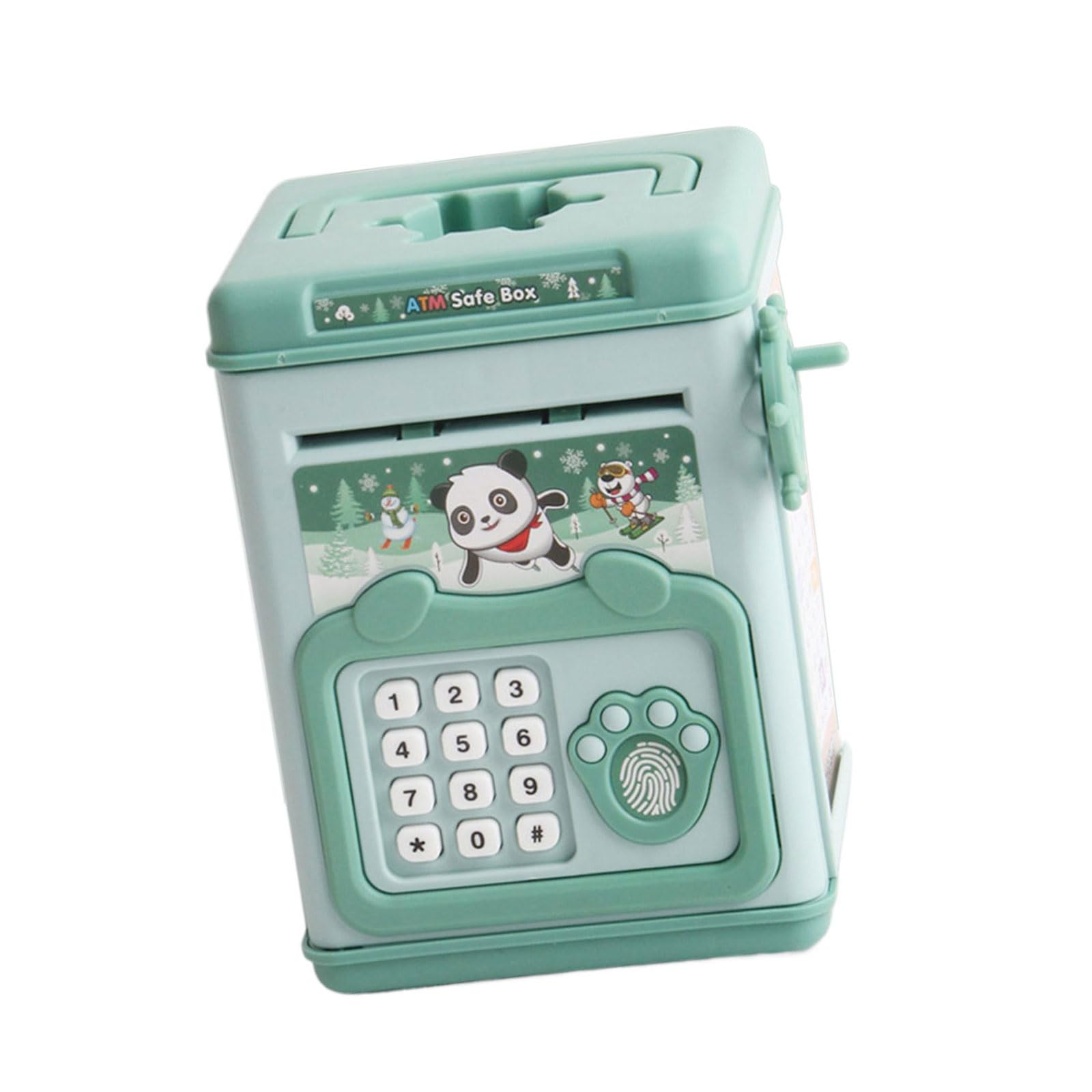 Lovely Money Box with Fingerprint and Password Cash Box for Teaching Children Financial Responsibility Double Safe