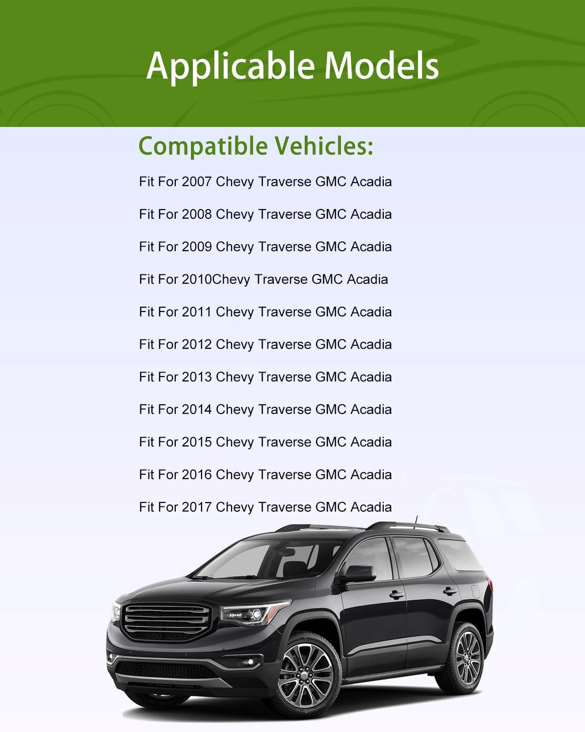 UMISHI Center Console Armrest Cover Lid Kit Replacement for 2007-2017 Chevy Traverse GMC Acadia Black OE: 22905370 (Black)