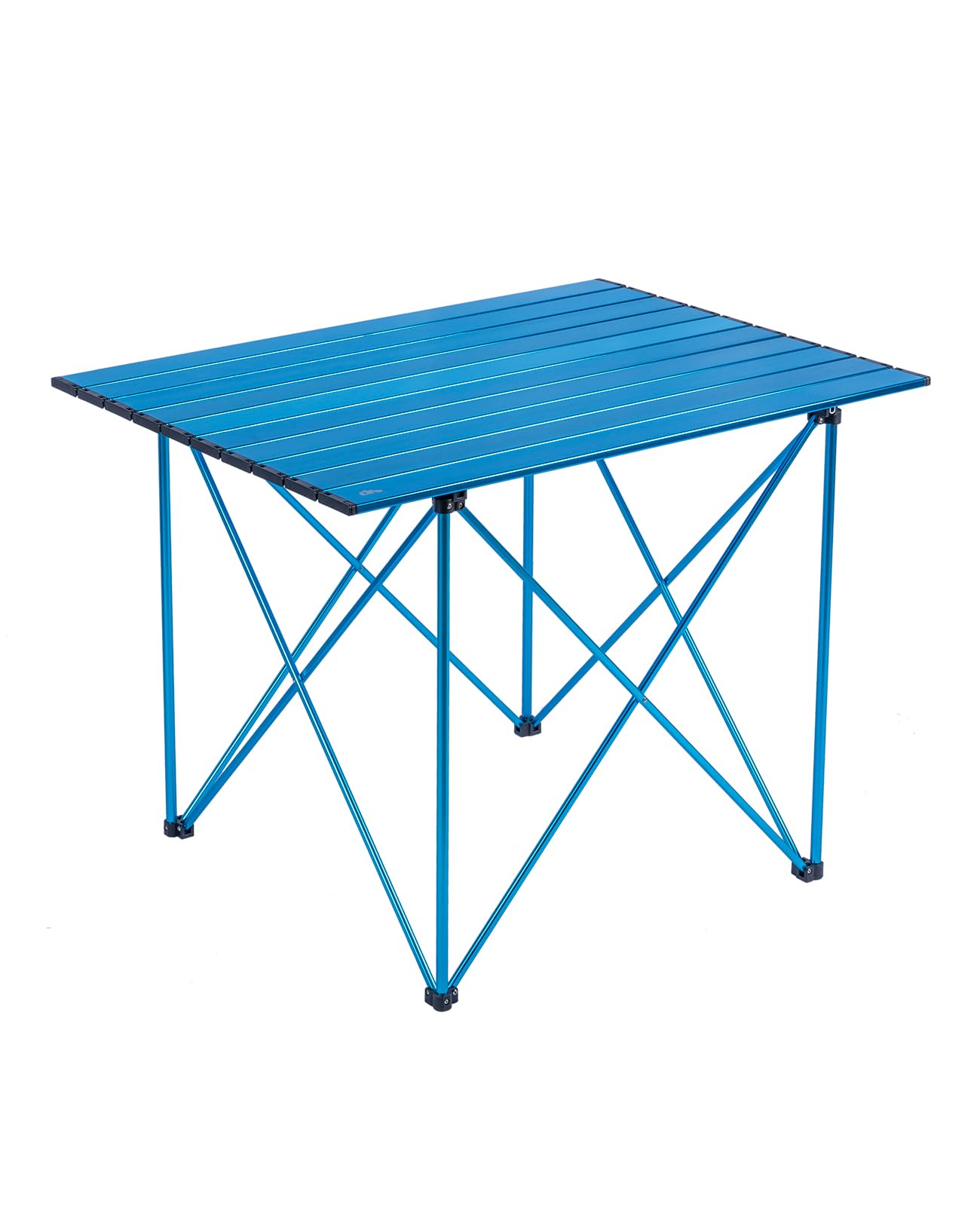 iClimb Ultralight Compact Camping Folding Table with Carry Bag (Reinforced Blue - XL)