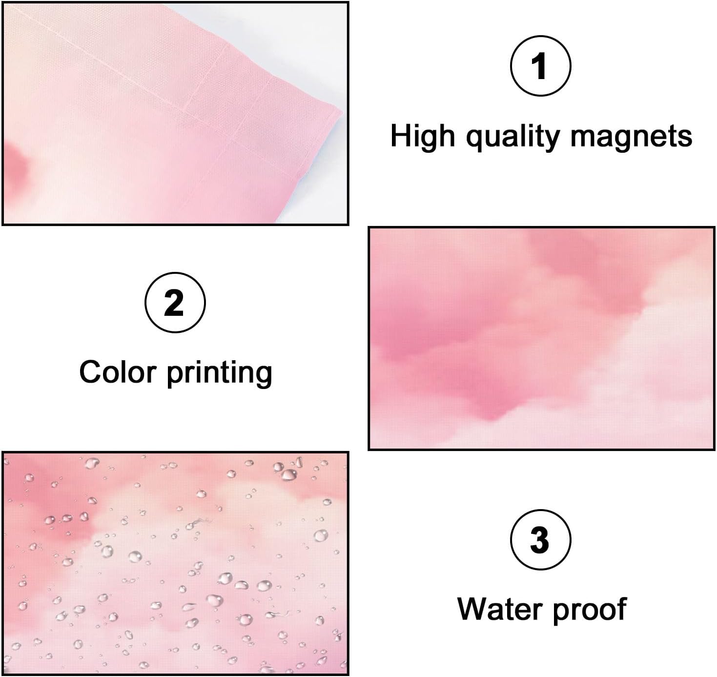 Fluorescent Light Covers for Ceiling Lights Cloud Series Colorful Cotton Candy Soft Fog Clouds Pastel Easy to Install Magnetic Light Filter for Classroom Office Hospitals School Home Decor