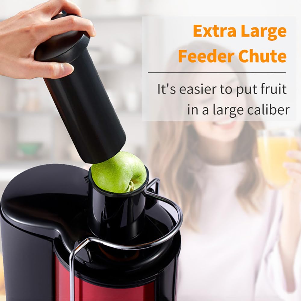 Estrattore Di Succo Lento Completamente Automatico,Estrattore Di Succo Con Tramoggia Di Alimentazione Da 3,15",Con 2 Modalità,Clip Di Sicurezza,Facile Da Pulire,Estrattore Di Succo Da 800W