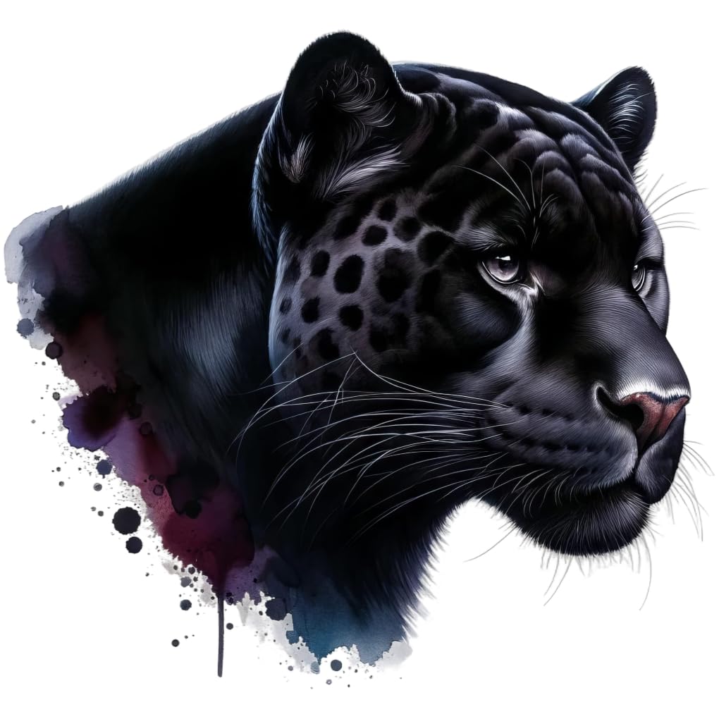 Jaguar Toilet Seat Lid Decals, Non Transparent, Cover Marks, No Unsightly Film, No White Edges, 26cm Tall, Weatherproof, Multi Purpose Jungle Animal Vinyl Stickers