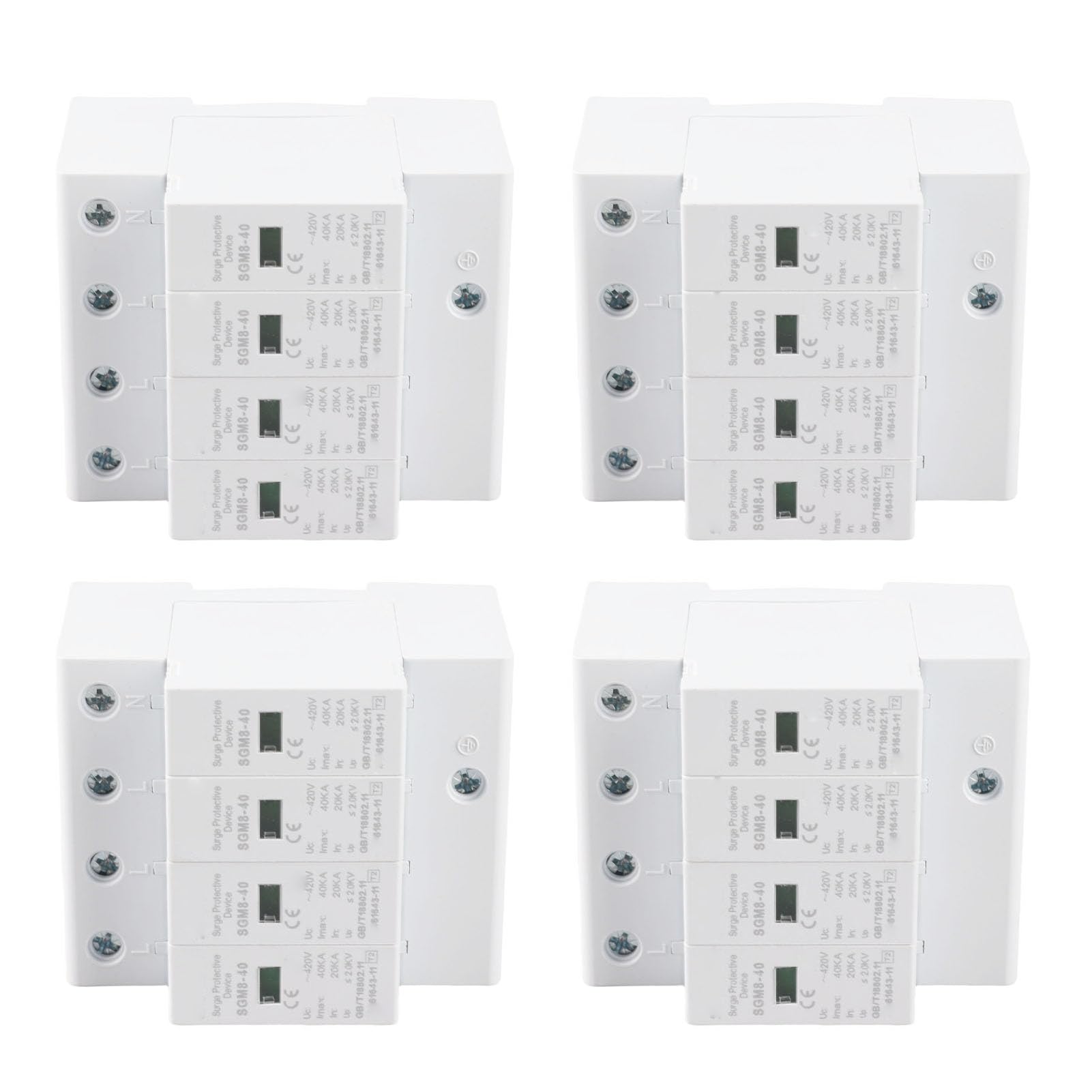 Cryfokt DIN Rail Protector 4 Pole 40KA | Ognioodporna obudowa, Odpinana konstrukcja, Wysoka przewodność