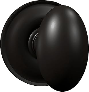 Delaney Hardware Bravura 905 Oxford Knob Dummy Lockset with Modern Round Trim Scratch Resistant Door Knob for Closet/Pantry, Matte Black