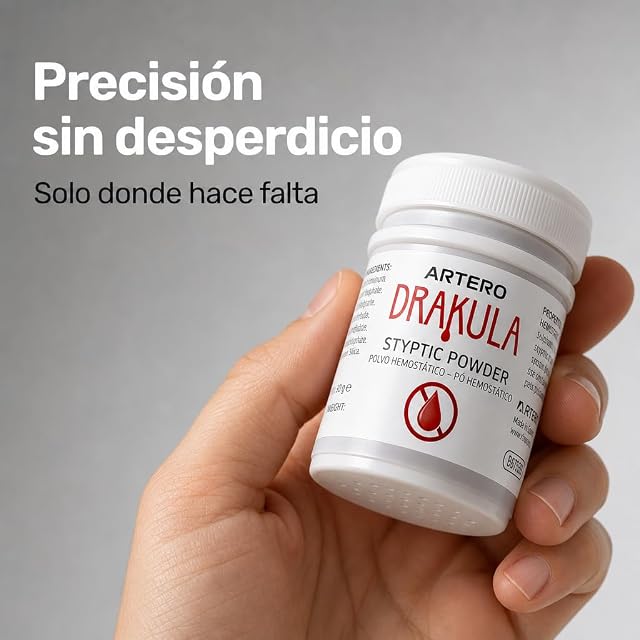 Foto 3 de 8 de ARTERO Drakula. Polvo Hemostático para Cortar Hemorragias en el Corte de Uñas de Perros