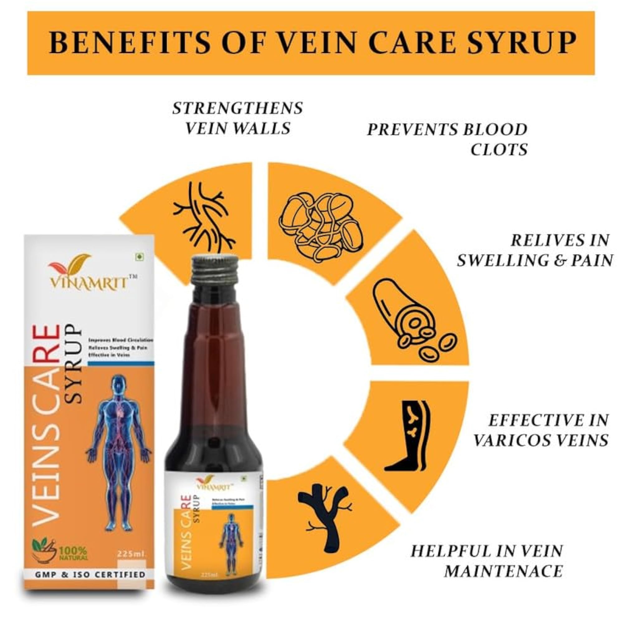 Vinamrit Veins Care Tablet & Syrup Ayurvedic Solution