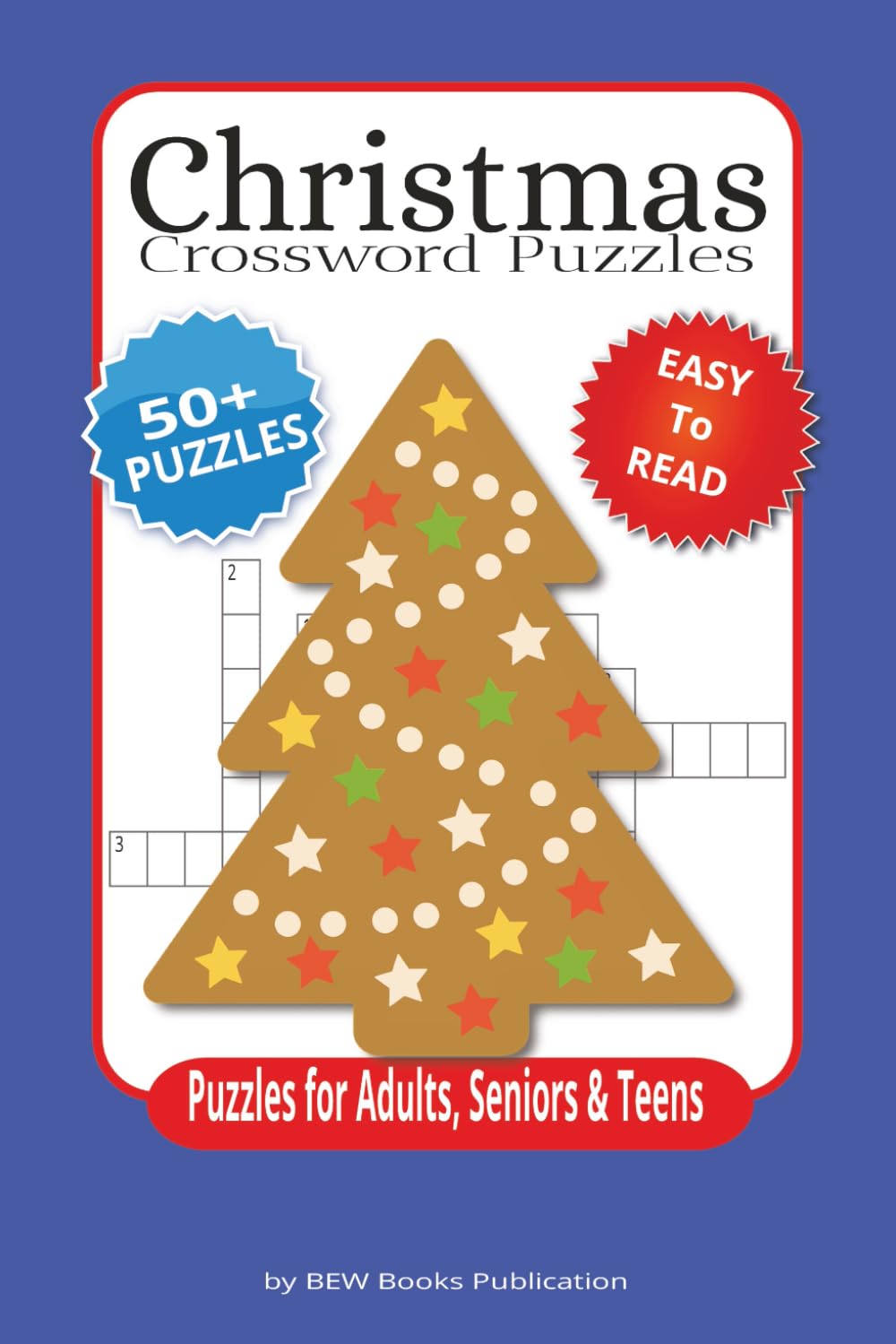 Christmas Crossword Puzzles: Crossword puzzles with Easy-to-Read print about Christmas
