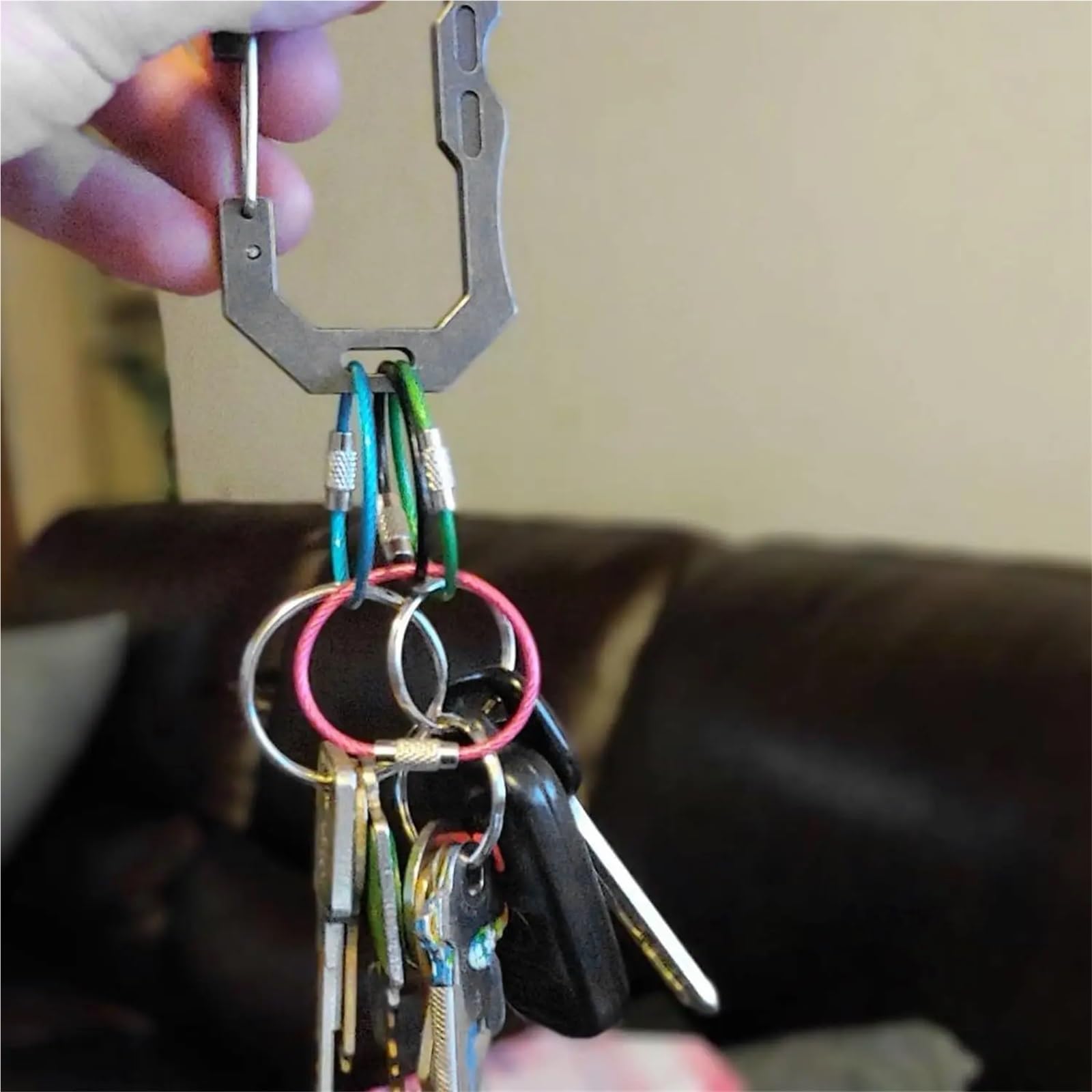 Portachiavi con cavo, 32 pezzi, piccolo portachiavi da 10,2 cm, per bagagli, cavi, portachiavi da appendere
