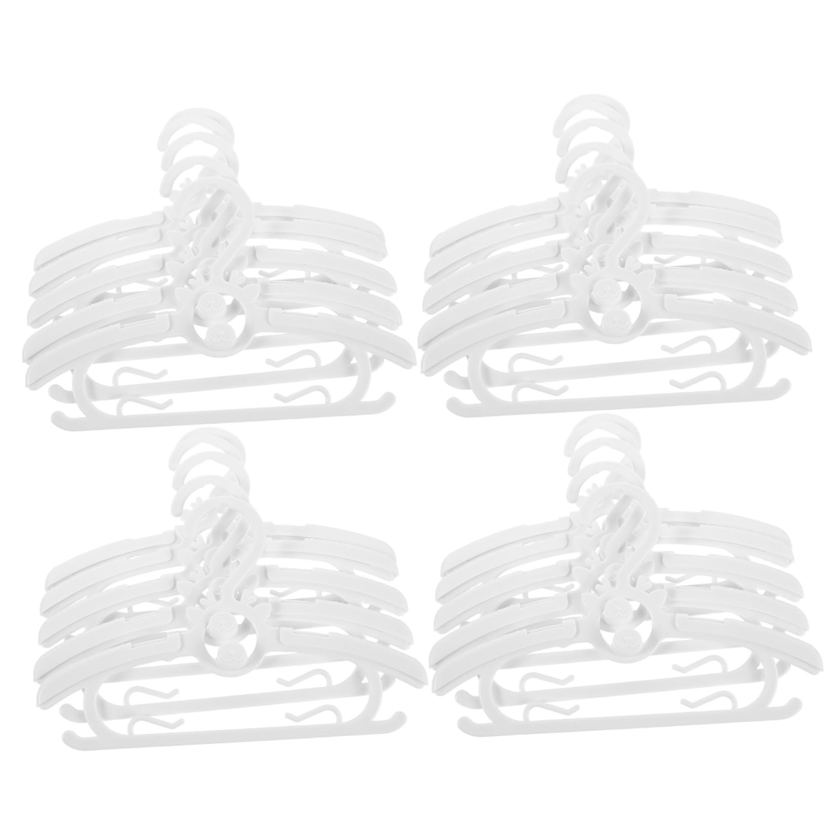 30 Piezas Perchas Infantiles Ajustables para Niña Colgadores de Plástico Antideslizantes y Extensibles para Ropa de Recién Nacido y Organizador Compacto para Armario de