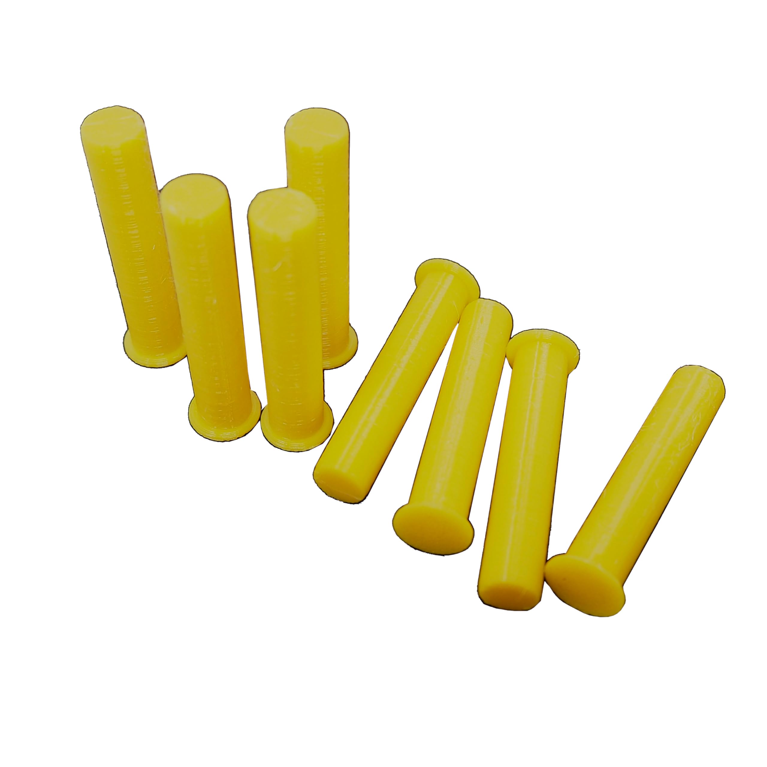 8 Pack Worktop Jig Location Pegs Pins for Locating Router Routing Template 10mm x 50mm (Yellow) - Image 2