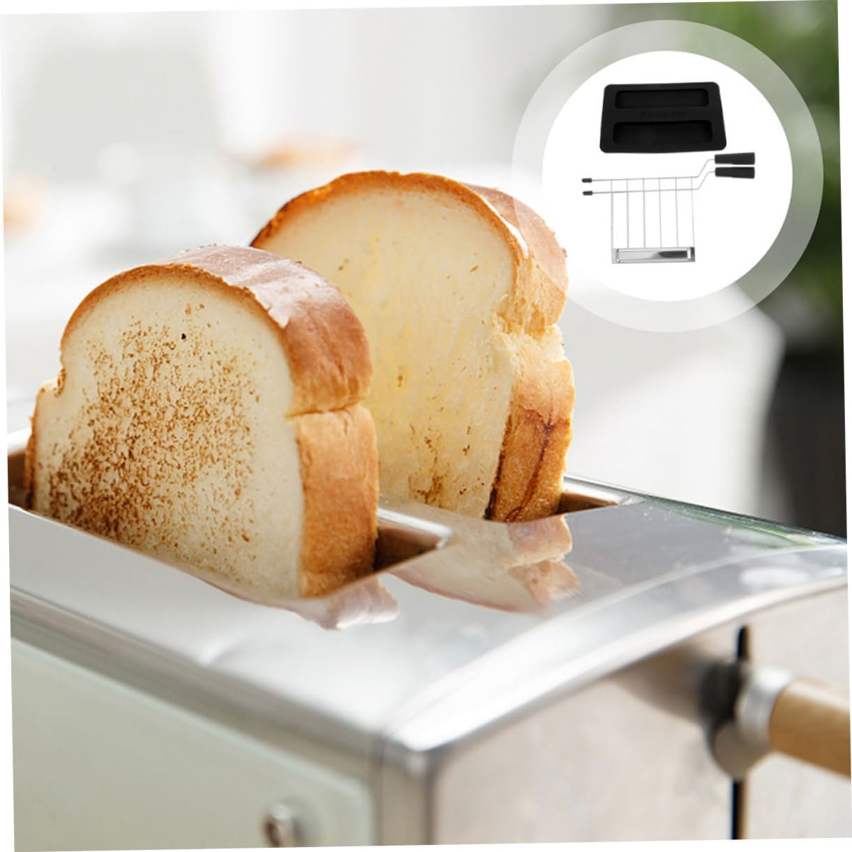 1set Toaster Cover Sandwich Clip Convenient and Toaster Lid for Breakfast Machine Open Design