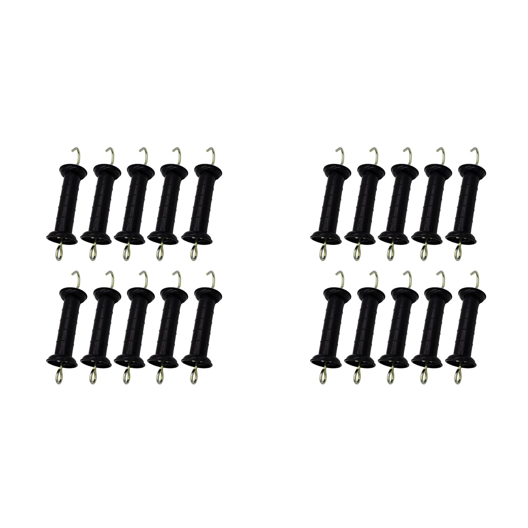 Jnchdghwa Black 2X Livestock Farm Electric Fence Door Handle With Insulator Cattle, Sheep, Horse And Pig Fence Pasture Fence Accessories