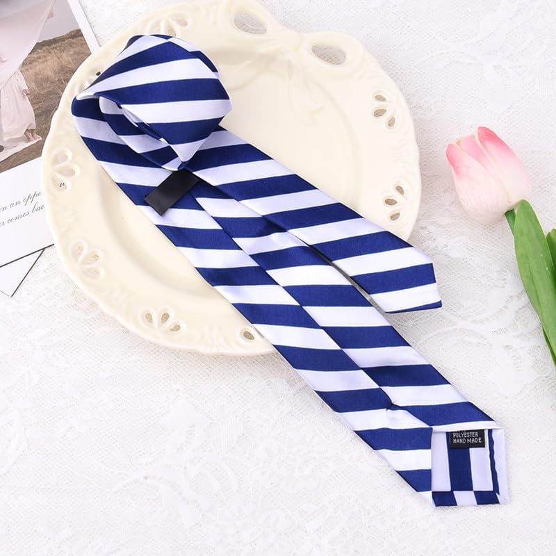 Black And White Red Striped Tie Green Blue And Black Necktie Halloween Ties for Male Cosplay Wedding Tie for Men - Image 7