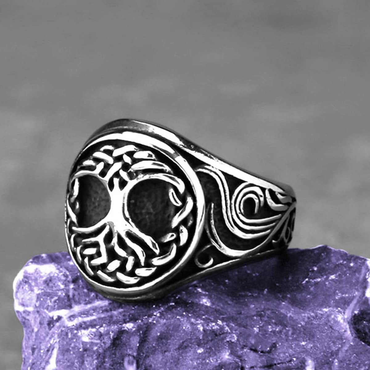 Anillos Cuervo Plata Hombre