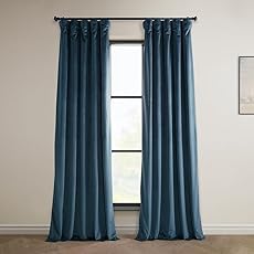HPD Half Price Drapes Signature Velvet Thermal Blackout Curtains for Living Room 120 Inch Long (1 Panel) Rod Pocket Insulated Blackout Curtains for Bedroom Window Curtains, 50W x 120L, Denver Taupe