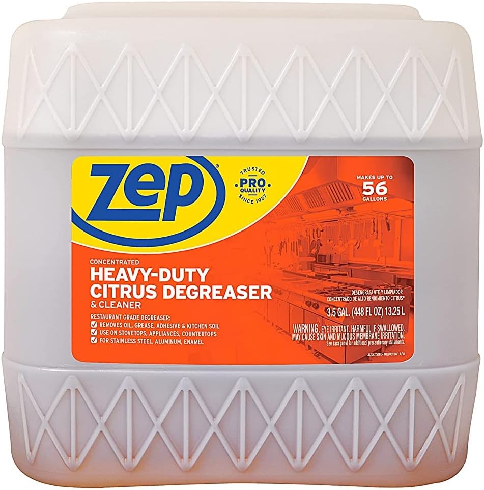 Zep Heavy-Duty Citrus Degreaser - 3.5 Gallon (1 Pail) ZUCIT3G - Professional Strength Cleaner and Degreaser, Concentrated Pro Formula