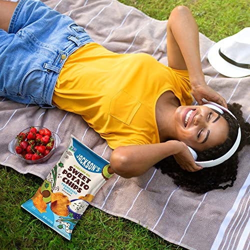 Jackson’s Sweet Potato Farmhouse Ranch Kettle Chips Made With Premium Avocado Oil (5 Oz, Pack Of 7) - Allergen-Friendly, Gluten Free, Peanut Free, Vegan, Paleo Friendly - Shark Tank Product #TOP5