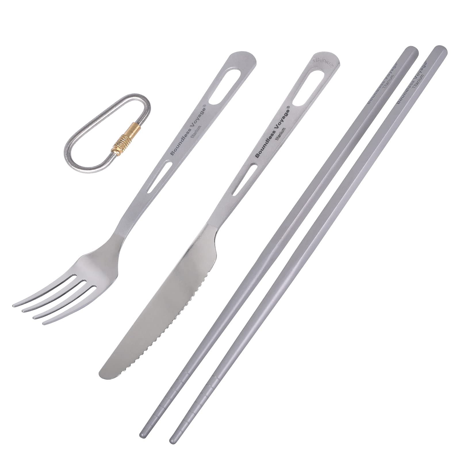 Amazon.co.jp: Boundless Voyage チタンカトラリー フォーク/ナイフ/箸
