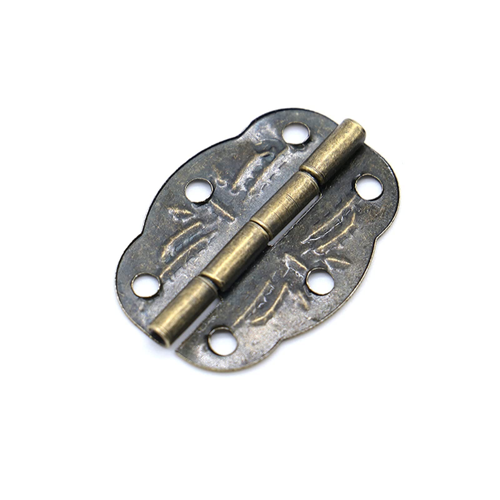 Nvsfzgiyg One Color Hinge, 20Pcs Bronze Cabinet Decoration Jewelry Box With Screw For V-Intage Door Drawer
