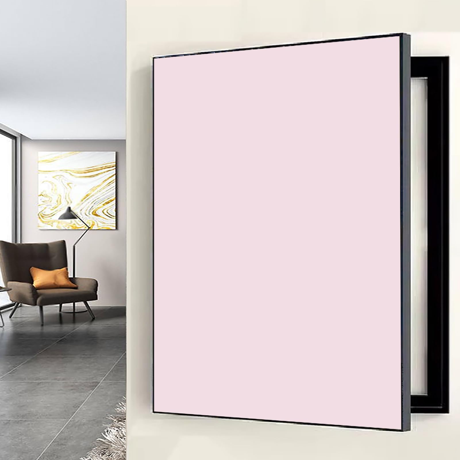 Couvercle de tableau électrique en plastique rigide, couvercle décoratif pour disjoncteur, idéal pour la maison/l'hôtel, les alarmes et les compteurs électriques, 50 x 60 cm (19,7 x 23,6 pou