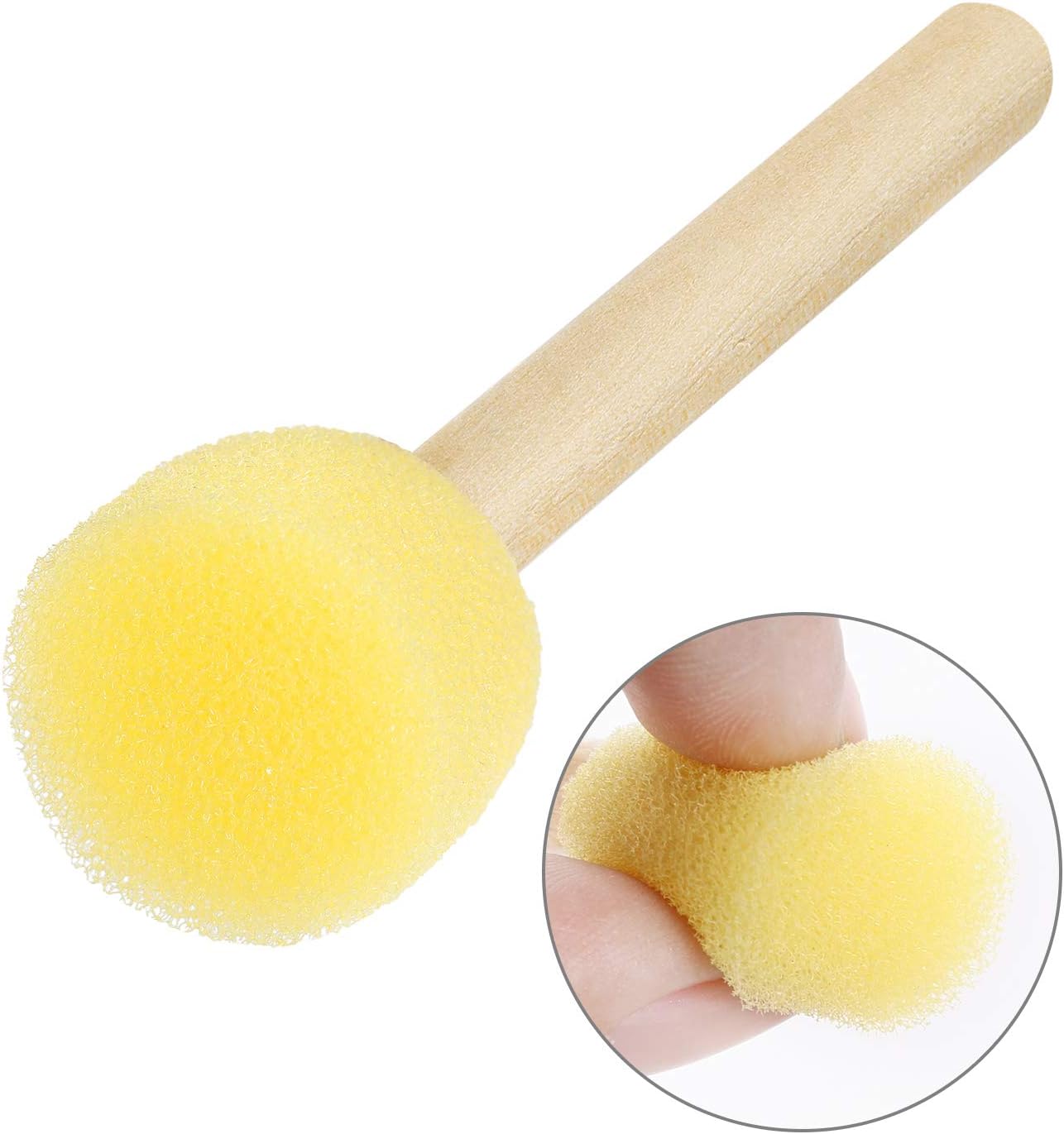 40 Pieces Round Sponge Foam Brush Set Paint Sponge Brush Wooden Handle Foam Brush Sponge Painting Tools for Kids Painting Crafts (0.8 Inch) : Arts, Crafts & Sewing