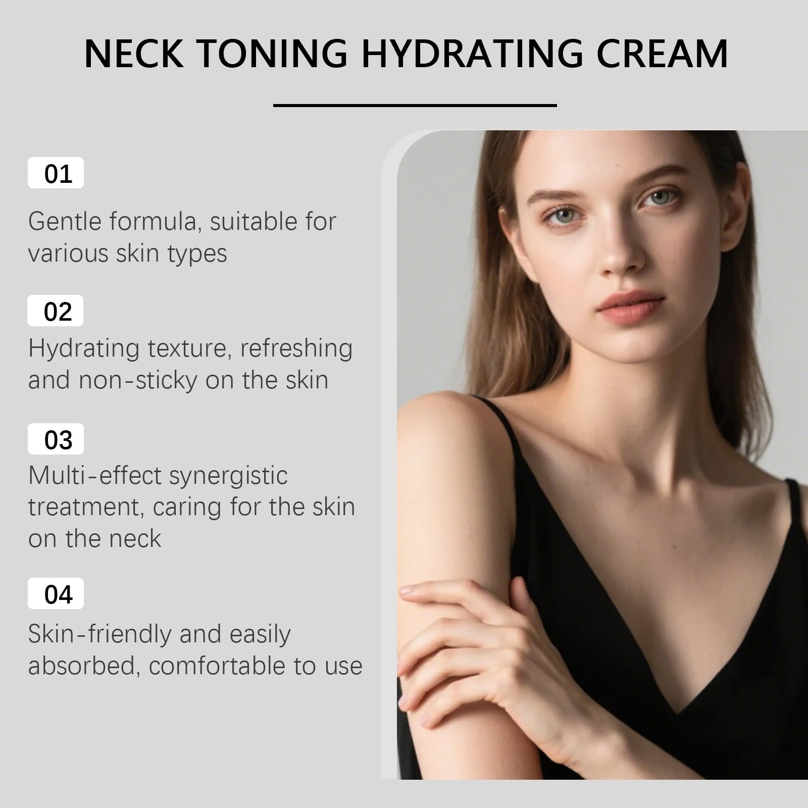 Crema reafirmante hidratante para el cuello complejo peptídico