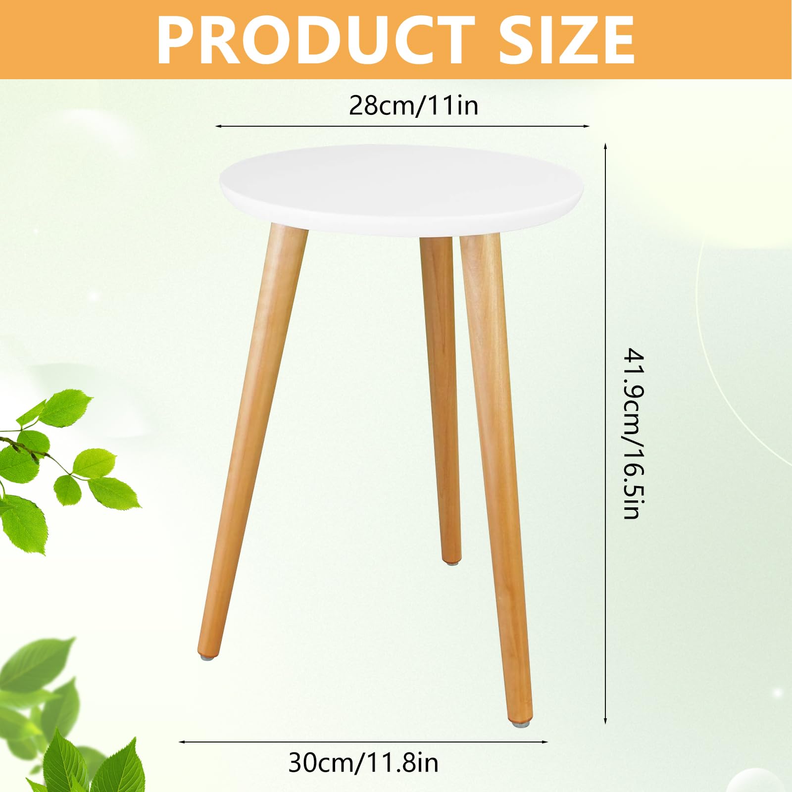 Drewniany Stojak na Rośliny do Wnętrz, Nowoczesny Design w Stylu Mid-Century, Okrągły Kwietnik Dekoracyjny do Doniczek Idealny do Salonu, Balkonu i Biura