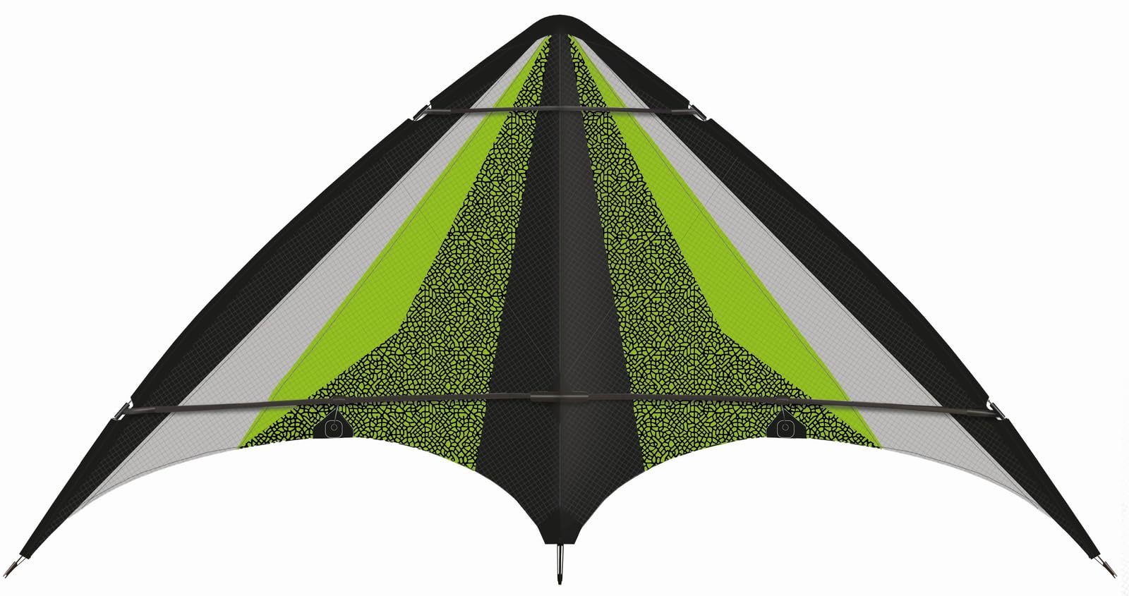 Günther Flugspiele 1077 - Cerf-Volant de Sport Neon Loop, env. 160 x 80 cm, cerf-Volant en Polyester Ripstop Robuste, pour Enfants à partir de 10 Ans, y Compris Cordes de Haute qualité