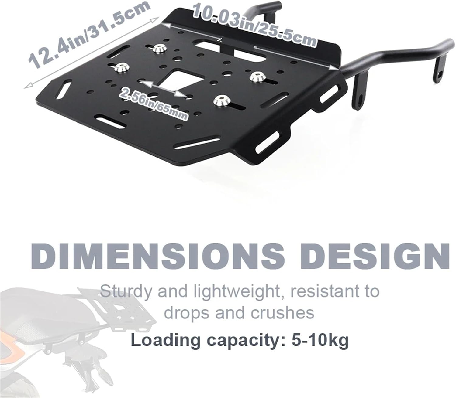 Replacement Fit for KTM Duke 390 2024-2025 Storage Top Case Support Rear Carrier Cargo Tail Bag Holder Motorcycle Luggage Rack Bracket