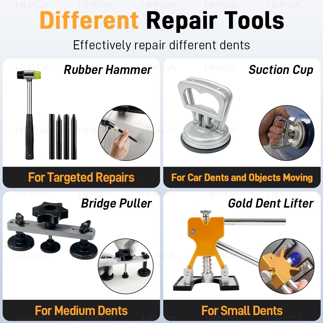 HiNADA Kit de réparation de Bosses pour Voiture, 55Pcs, Outil PDR