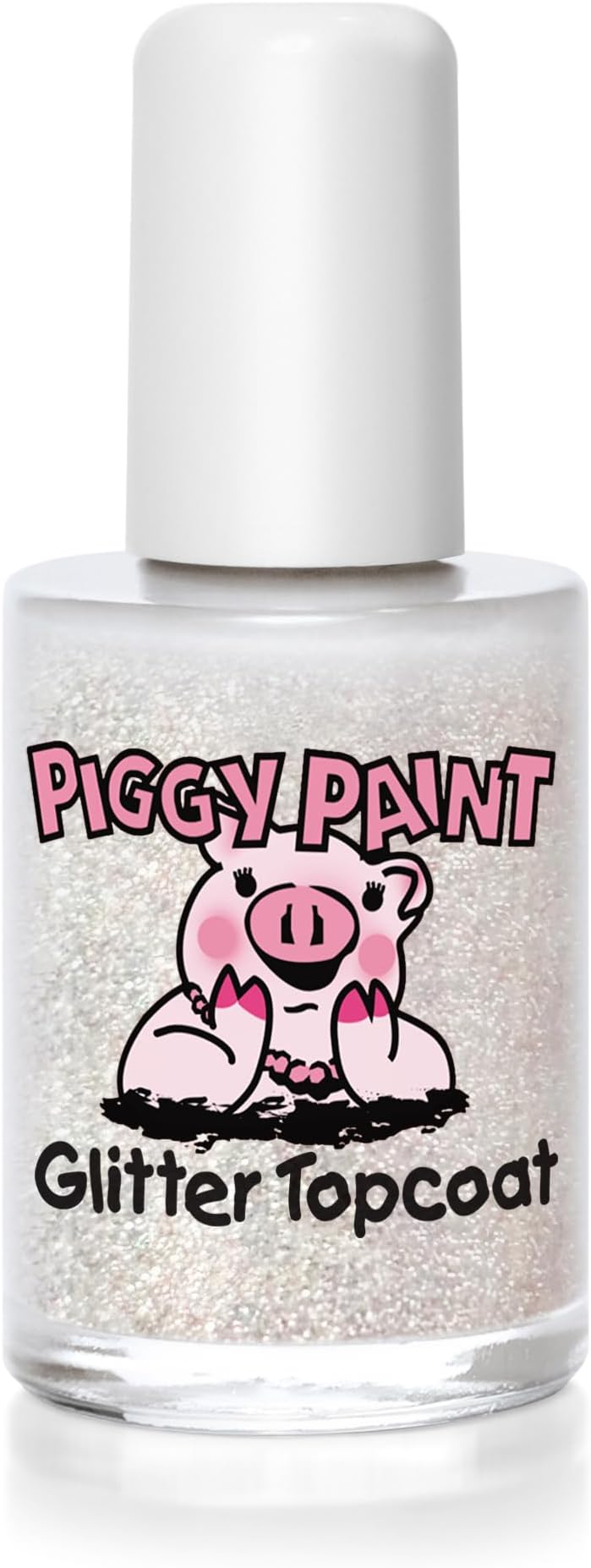 Piggy Paint Glitter Topcoat Nail Polish – 0.5 oz.