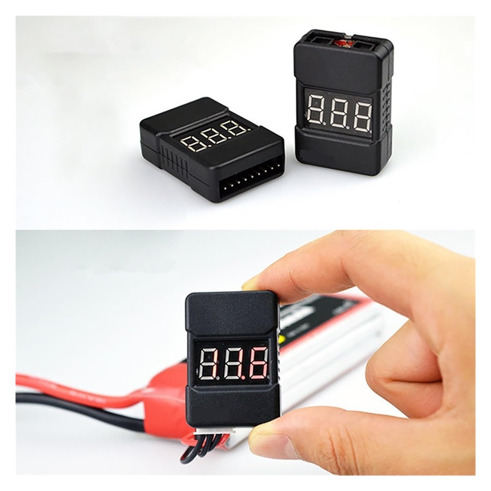 Allarme Voltaggio Basso Per Batterie Lipo RC - 1S-8S, Con Buzzer E LED