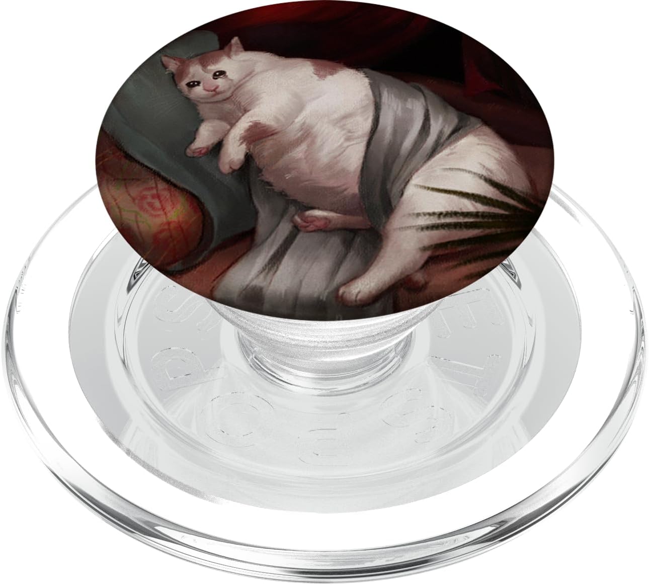 Fat Cat Classical Art Meme Funny Painting Medieval Classic PopSockets PopGrip for MagSafe