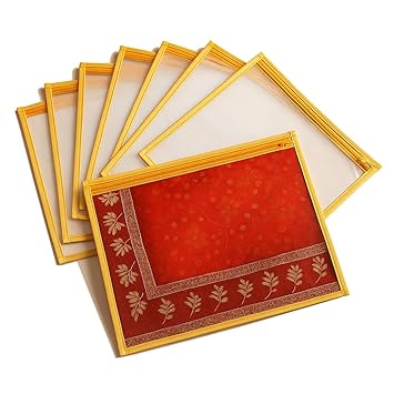 FLY LYF Silver Single Saree Covers for Storage Transparent Suit Packing Bags for Wedding Dress Covers With Zip Bag for Packing Pouch Clothes Sadi kit Cover Sari Pouch (Golden, Set of 12)