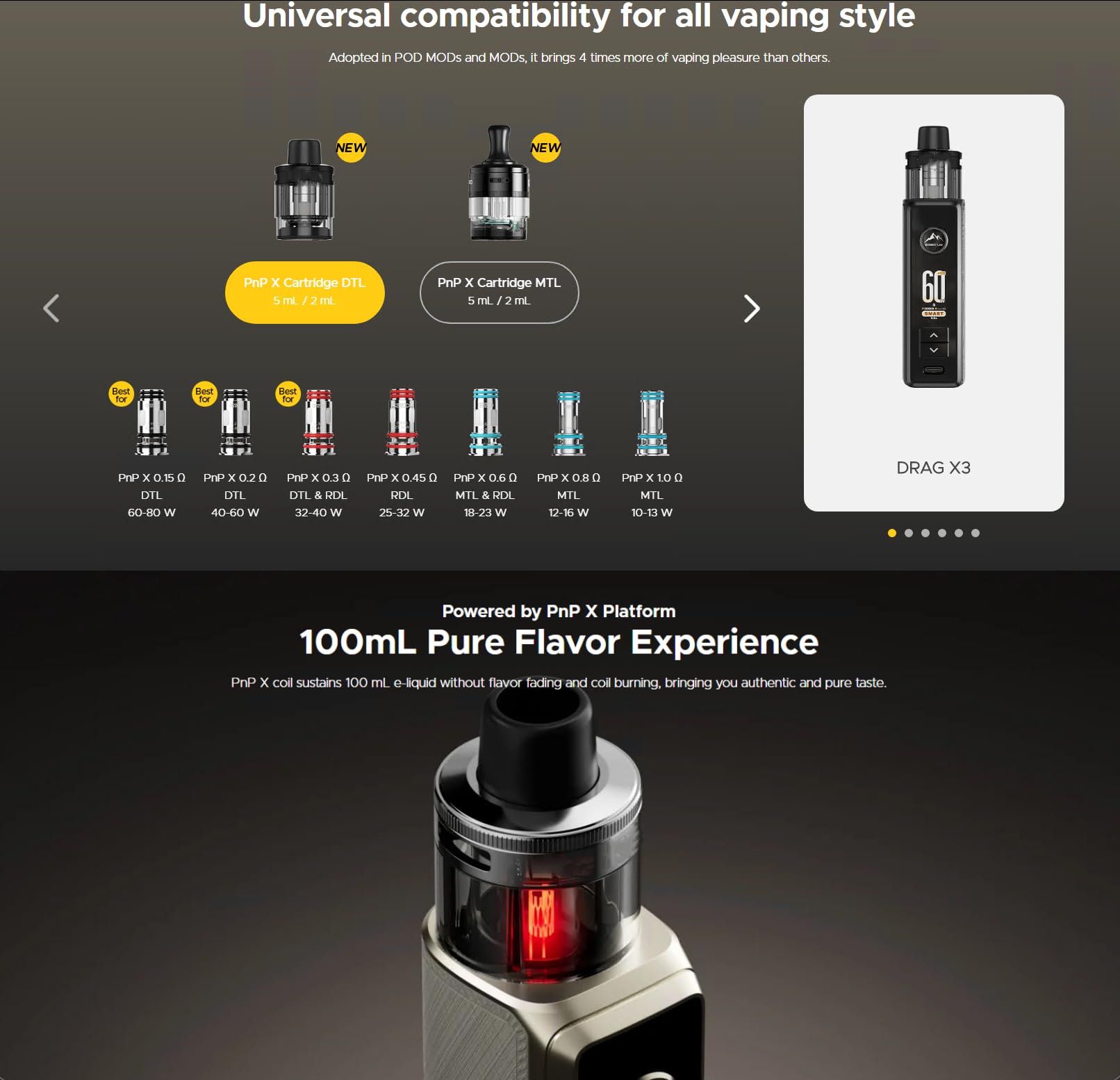 VOOPOO DRAG X3 – Kit 80 W con pantalla táctil 1,66″, sensor de desbloqueo capacitivo, compatible PnP X, batería externa (18650/21700) no incluida, sin líquido y sin nicotina (Sky Blue)