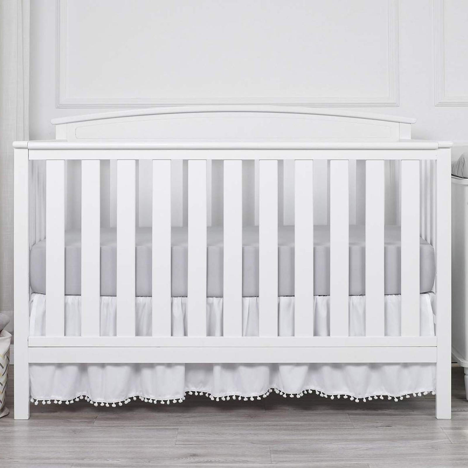 Jupe Lit À Volants pour Bébé - Tour De Lit Rembourré pour Berceau, Jupe De Lit De Berceau Douce Et Respirante, Volants Anti-poussière pour Berceau, Housse Lit Élastique pour Bébé