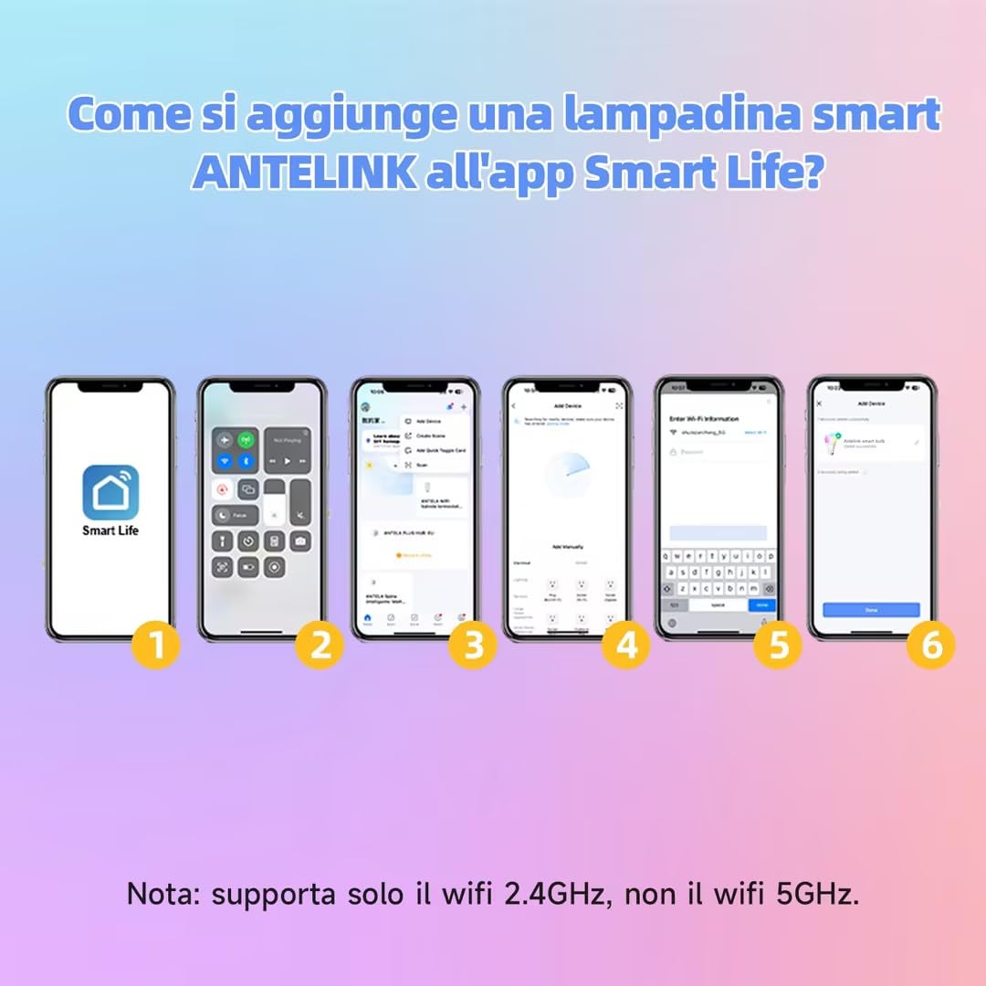 Lampadina Wifi Smart LED Dimmerabile RGB 9W 806lm Compatibile con Alexa Google Home, Bianco Freddo Caldo 2700K~6500K Tuya APP, 2 Pz.