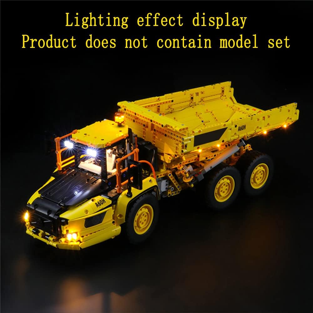 GEAMENT LED Light Kit Compatible with Lego 6X6 Volvo Articulated Hauler -for Technic 42114 Model Set (Model Set Not Included)