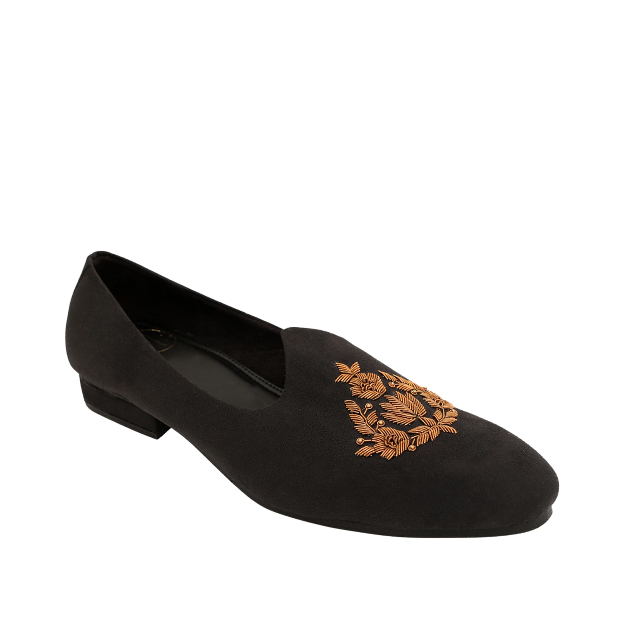 Balta Hand Embroidered Shoes | Black |-image-0