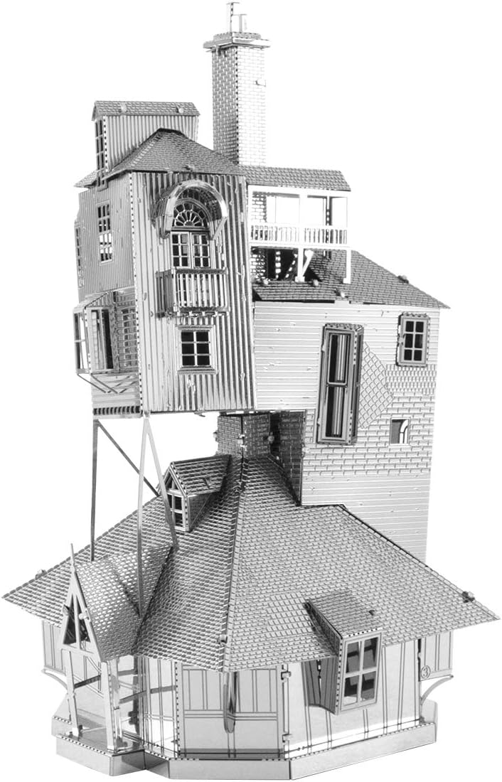 Fascinations Metal Earth 3D Metal Model Kits - Harry Potter Set of 5 - The Burrow - Hogwarts Express Train - Hagrid's Hut - Golden Snitch - Gringotts Dragon