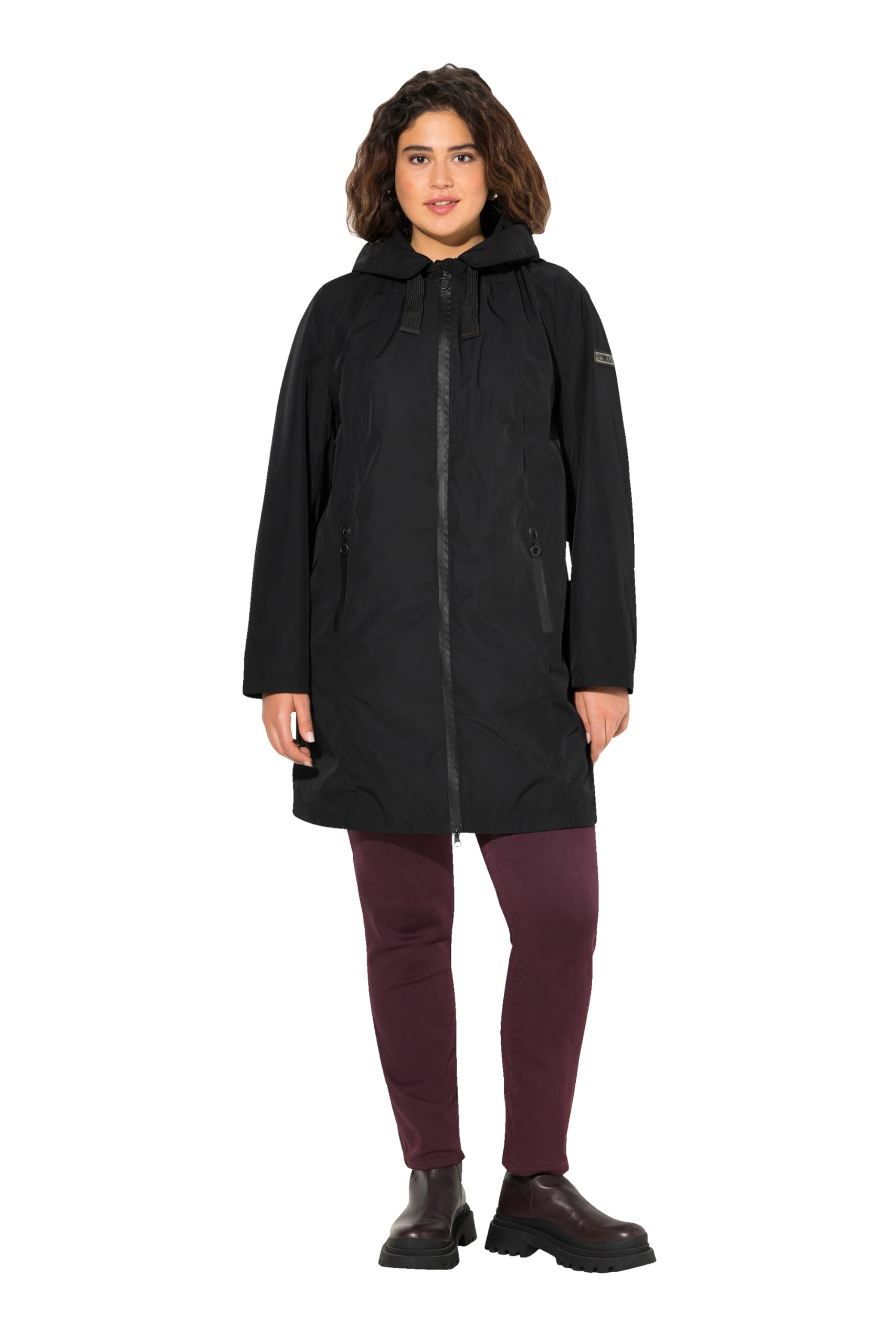 Ulla Popken Damen große Größen Übergrößen Plus Size HYPRAR Funktionsjacke, wasserdicht, Kapuze