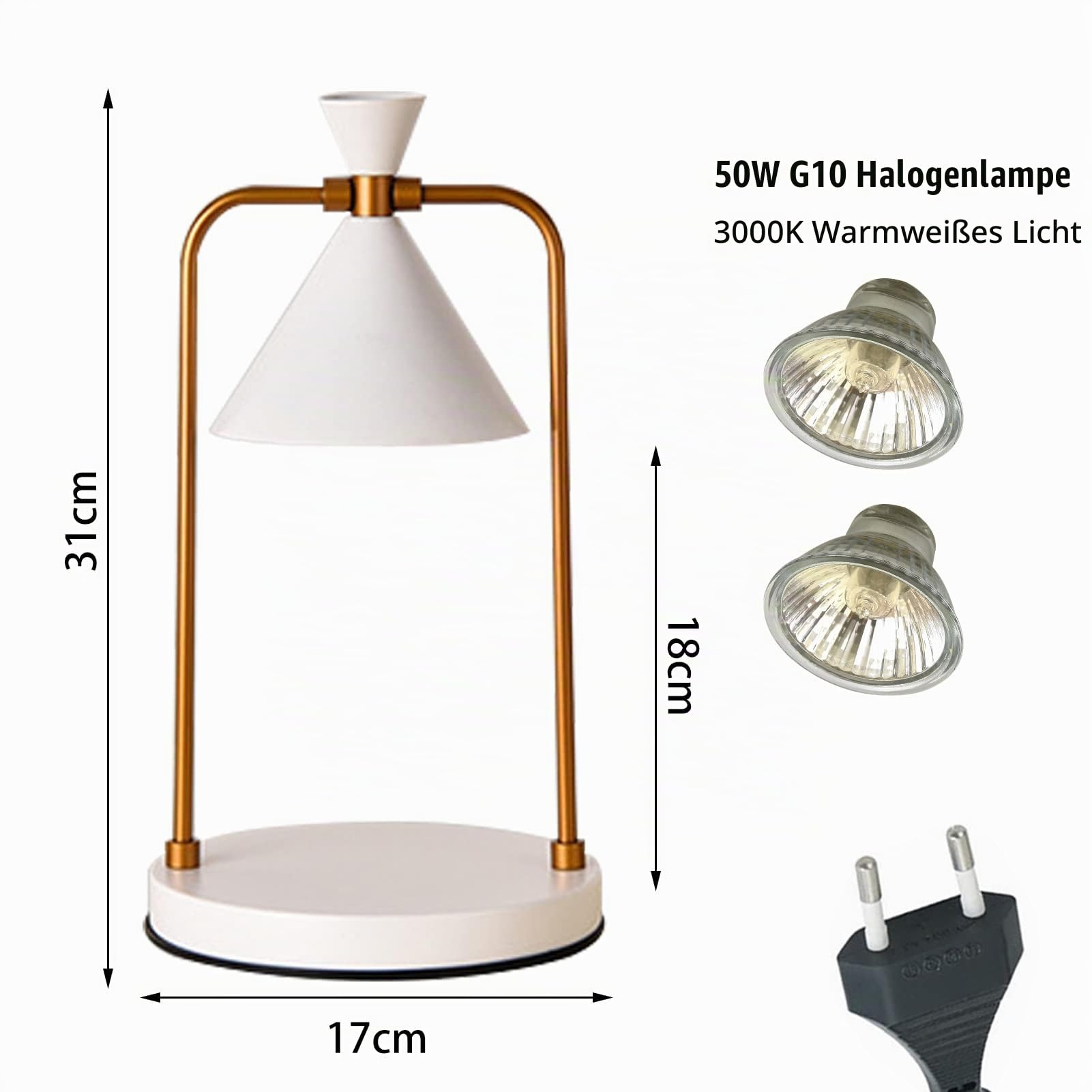 ACAREY Herbstdeko Laterne Kerzenwärmer Lampe Duftlampe mit Timer & Dimmer für Tischdeko, Schlafzimmerdek, Hochzeitsde, Halloween Party (Weiss)