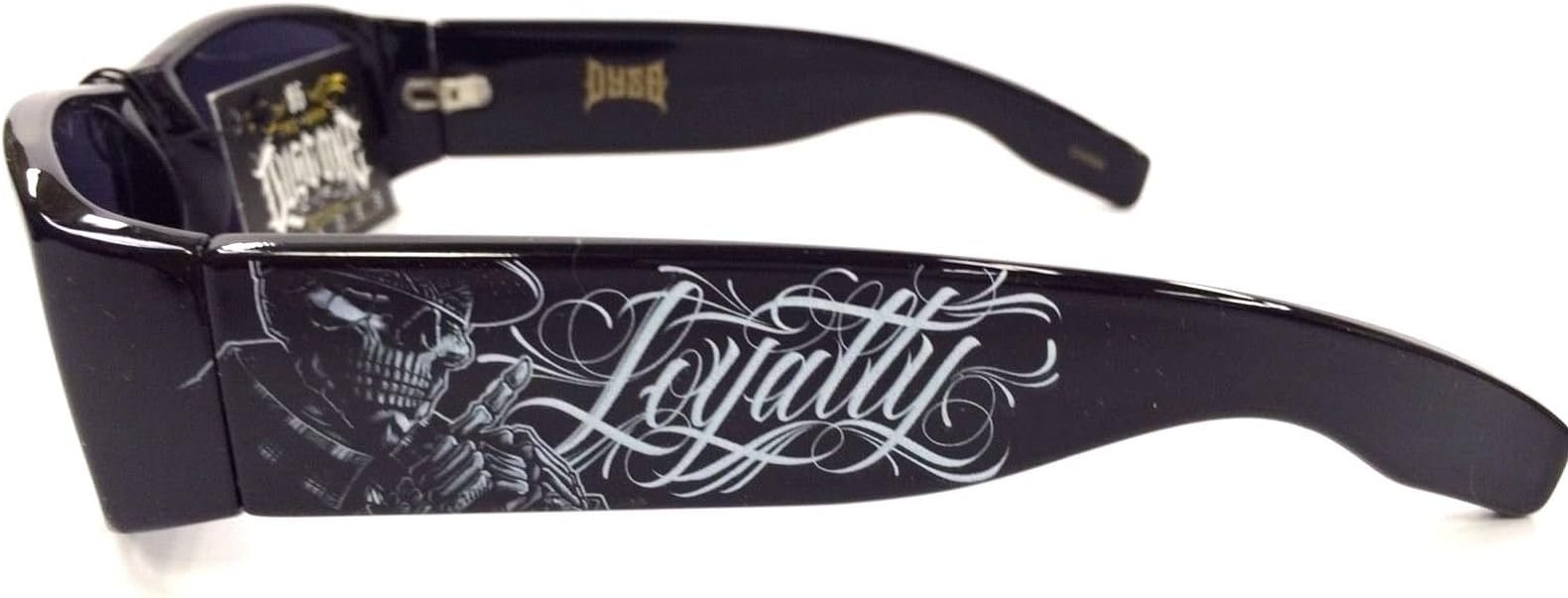 Authentic Dyse One Shades Loyalty Skeleton Black Sunglasses California Lowrider Style